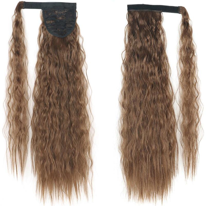 Long Straight Clip-In Ponytail Extension – 22 Inch High-Temperature Fiber for Volume and Length