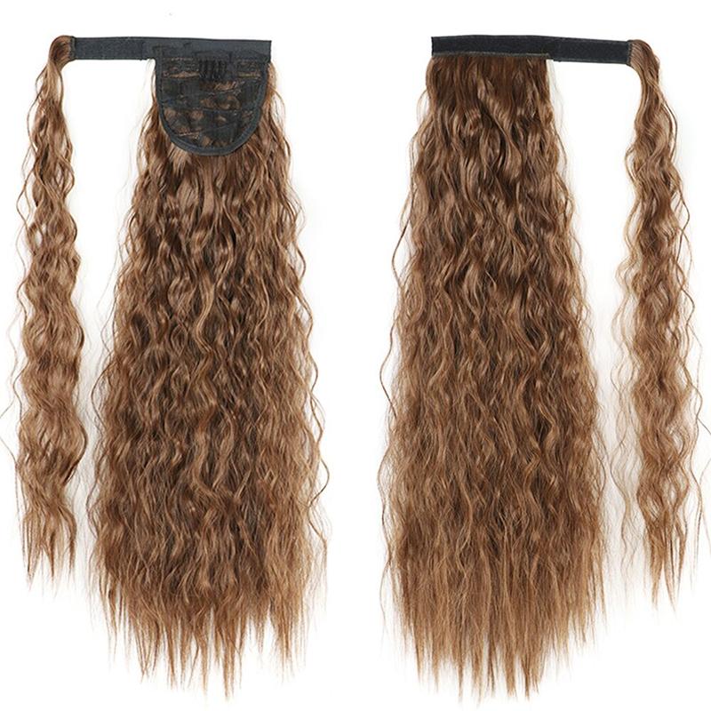 Long Straight Clip-In Ponytail Extension – 22 Inch High-Temperature Fiber for Volume and Length