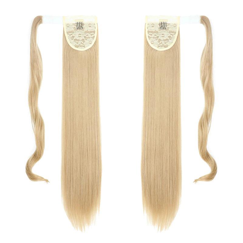 Long Straight Clip-In Ponytail Extension – 22 Inch High-Temperature Fiber for Volume and Length