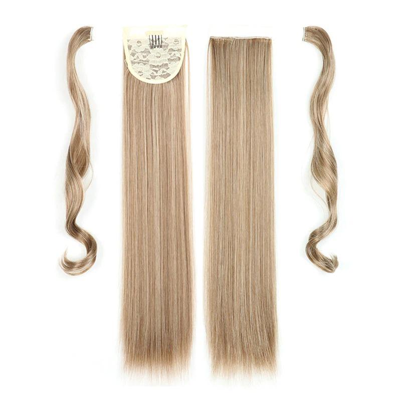 Long Straight Clip-In Ponytail Extension – 22 Inch High-Temperature Fiber for Volume and Length
