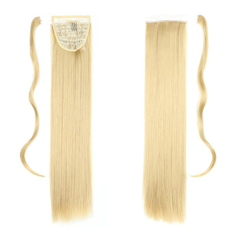 Long Straight Clip-In Ponytail Extension – 22 Inch High-Temperature Fiber for Volume and Length