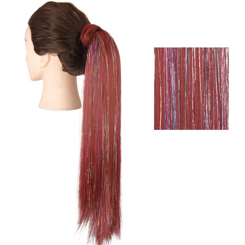 Long Straight Clip-In Ponytail Extension – 22 Inch High-Temperature Fiber for Volume and Length
