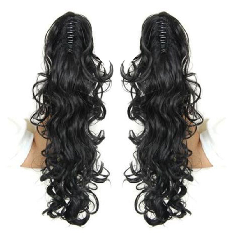 Luscious Long Wavy Clip-in Ponytail Extension – 20 Inch, Heat-Resistant, Easy to Wear for Women