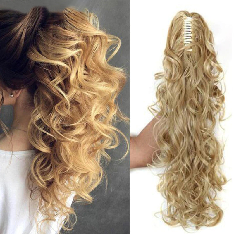 Luscious Long Wavy Clip-in Ponytail Extension – 20 Inch, Heat-Resistant, Easy to Wear for Women