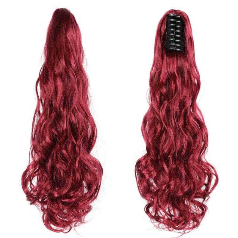 Luscious Long Wavy Clip-in Ponytail Extension – 20 Inch, Heat-Resistant, Easy to Wear for Women