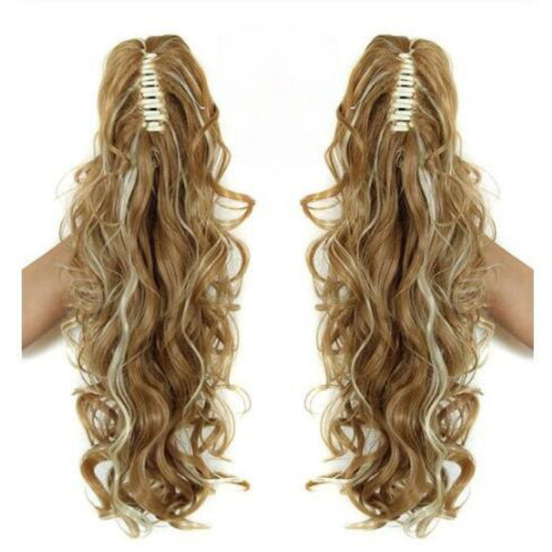 Luscious Long Wavy Clip-in Ponytail Extension – 20 Inch, Heat-Resistant, Easy to Wear for Women