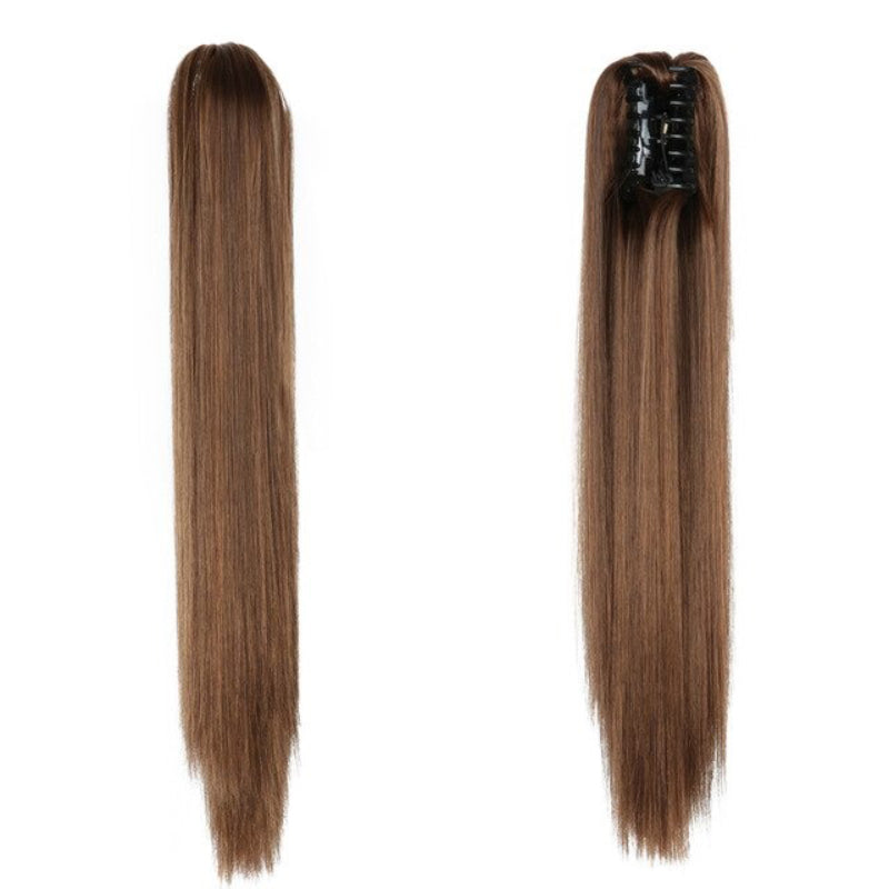 Luscious Long Wavy Clip-in Ponytail Extension – 20 Inch, Heat-Resistant, Easy to Wear for Women
