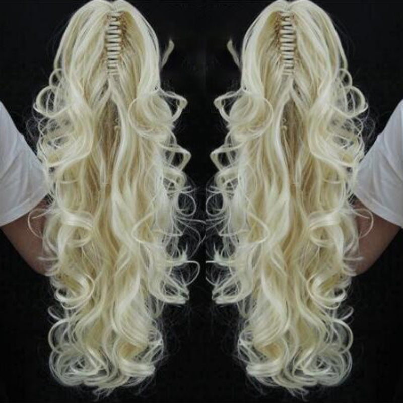 Luscious Long Wavy Clip-in Ponytail Extension – 20 Inch, Heat-Resistant, Easy to Wear for Women