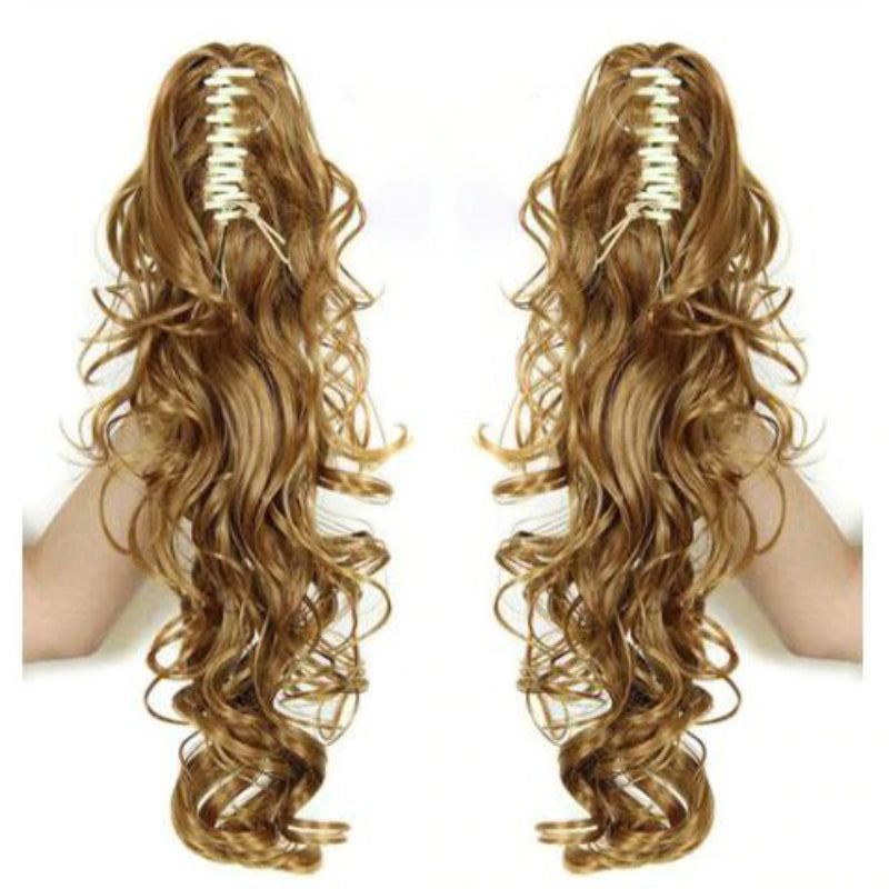 Luscious Long Wavy Clip-in Ponytail Extension – 20 Inch, Heat-Resistant, Easy to Wear for Women