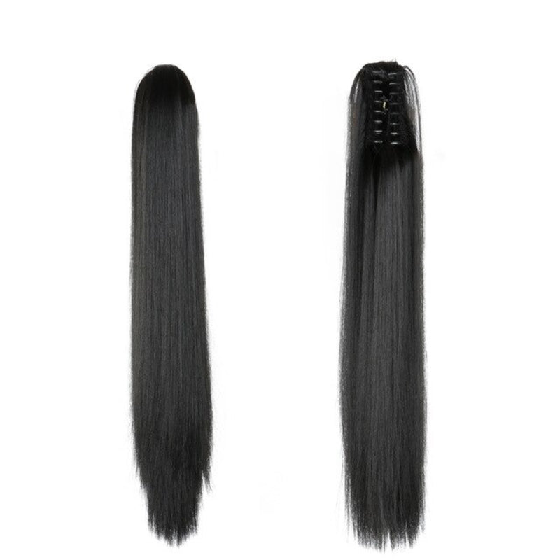 Luscious Long Wavy Clip-in Ponytail Extension – 20 Inch, Heat-Resistant, Easy to Wear for Women