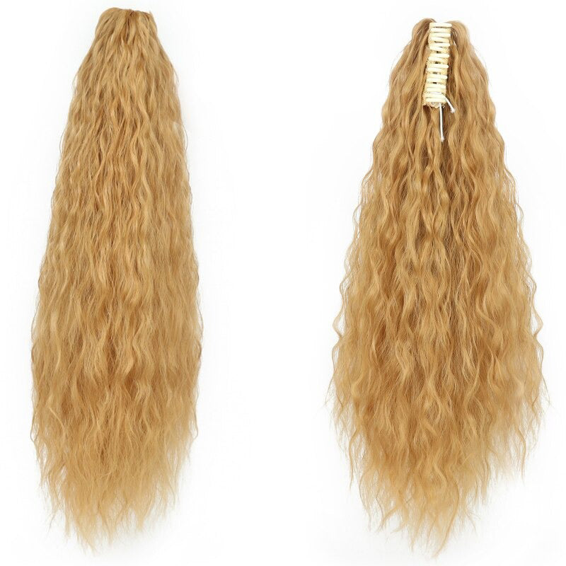 Luscious Long Wavy Clip-in Ponytail Extension – 20 Inch, Heat-Resistant, Easy to Wear for Women