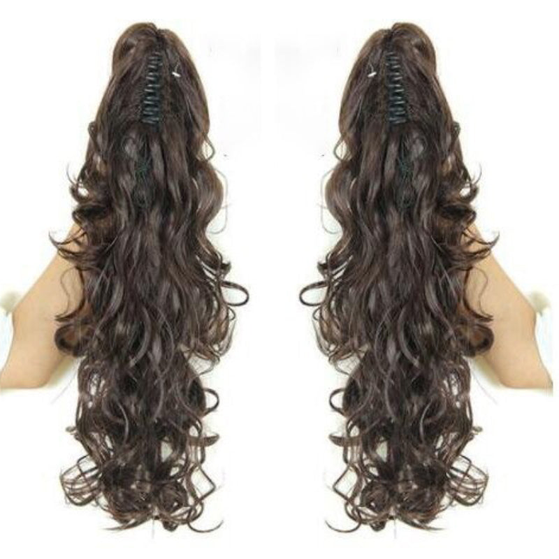 Luscious Long Wavy Clip-in Ponytail Extension – 20 Inch, Heat-Resistant, Easy to Wear for Women