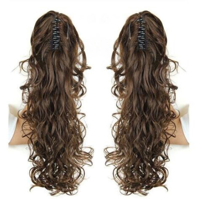 Luscious Long Wavy Clip-in Ponytail Extension – 20 Inch, Heat-Resistant, Easy to Wear for Women