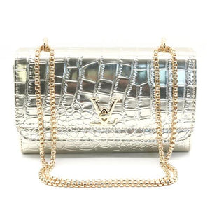 Alligator Pattern Leather Chain Bag