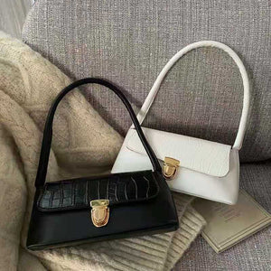 Luxury Crocodile Pattern Baguette