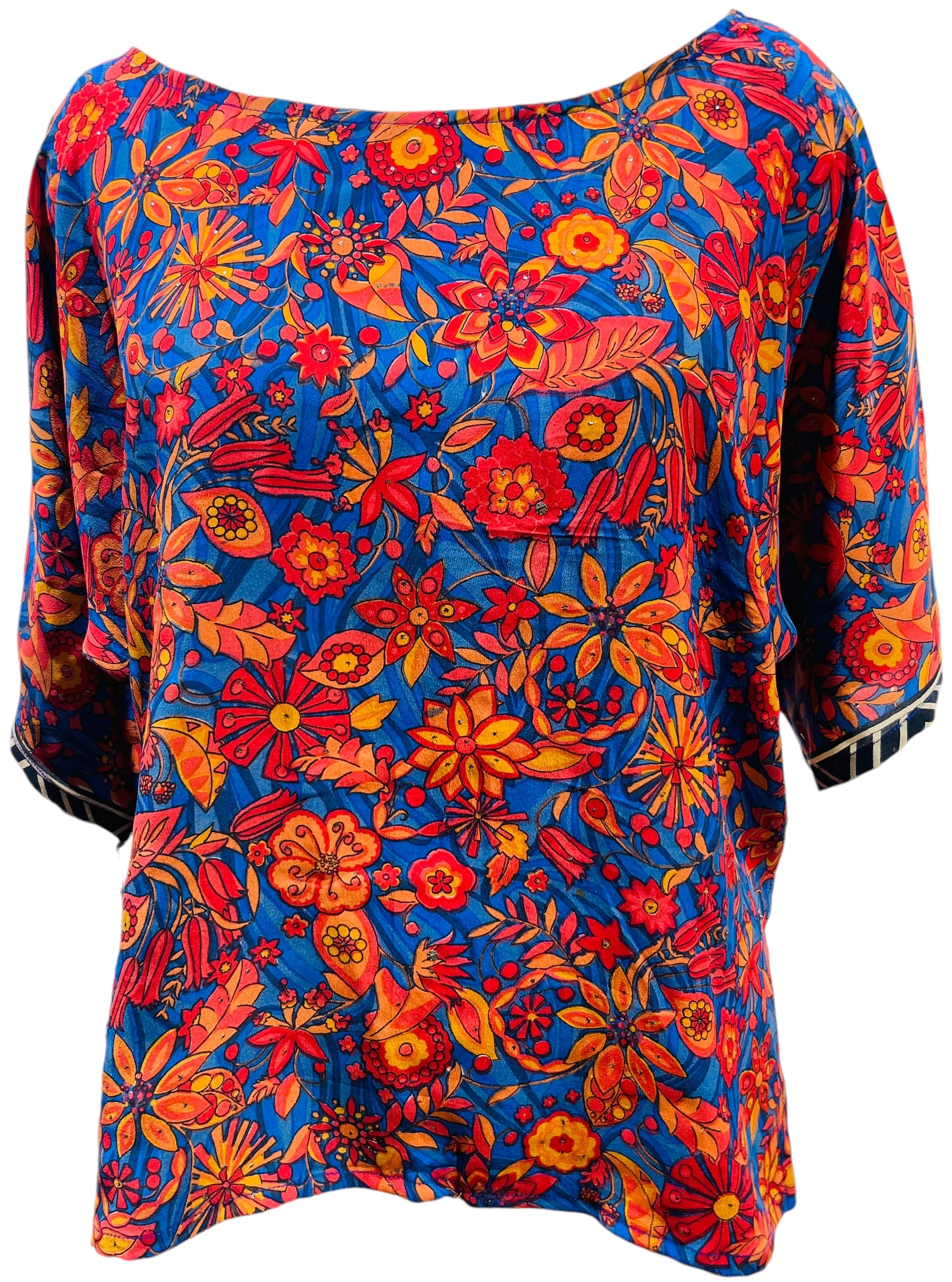 FINAL SALE PRC5660 Avatar Pure Silk Side Slit Top