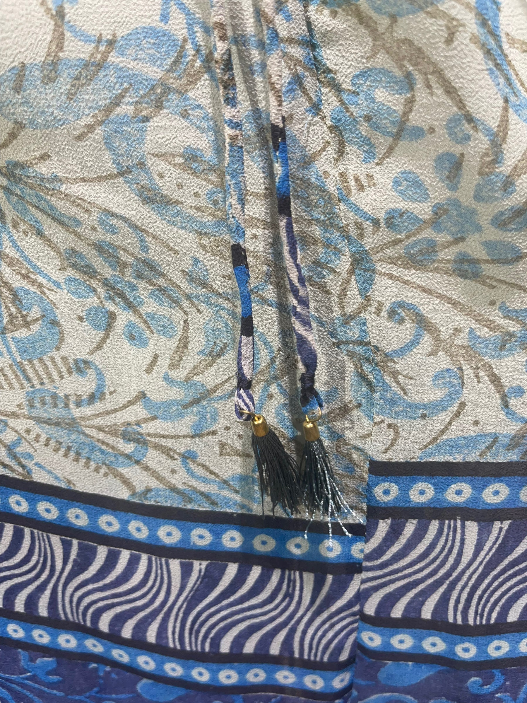 FINAL SALE PRG3953 Sheer Avatar Pure Silk Maxi Kaftan