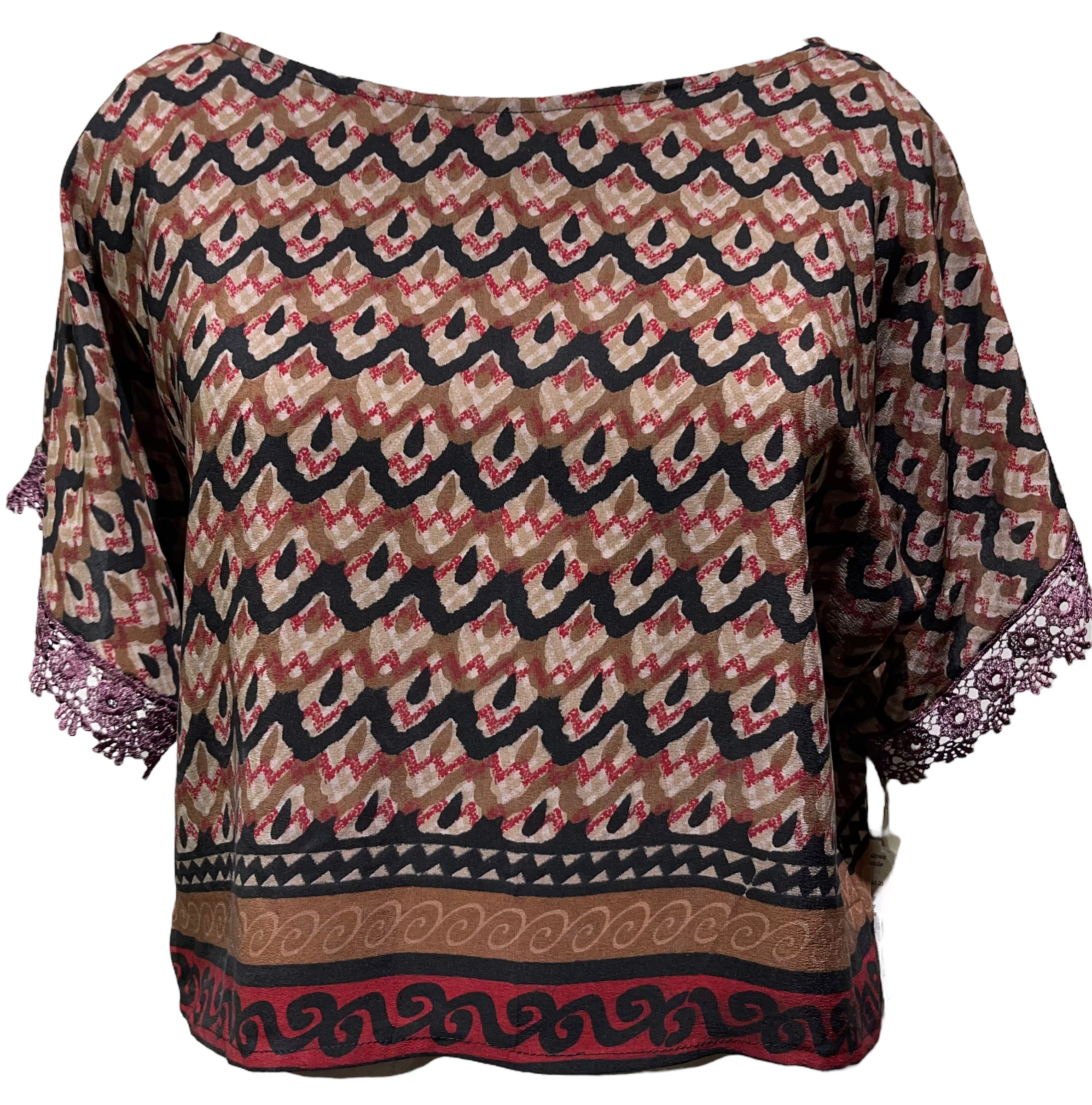 FINAL SALE PRC3728 Avatar Pure Silk Boxy Top