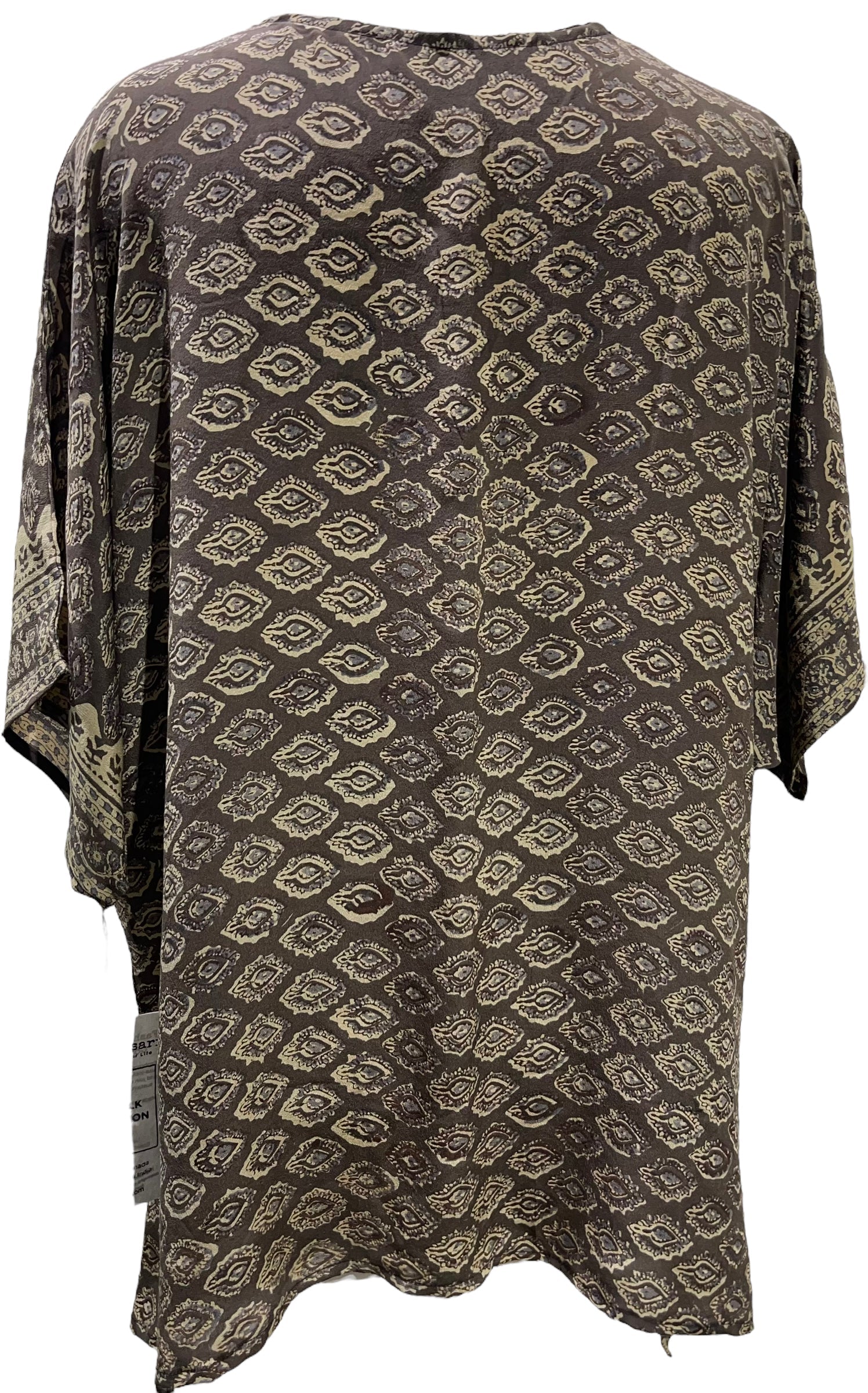 FINAL SALE PRC4273 Nirvana Pure Silk Long Tunic with Side Ties