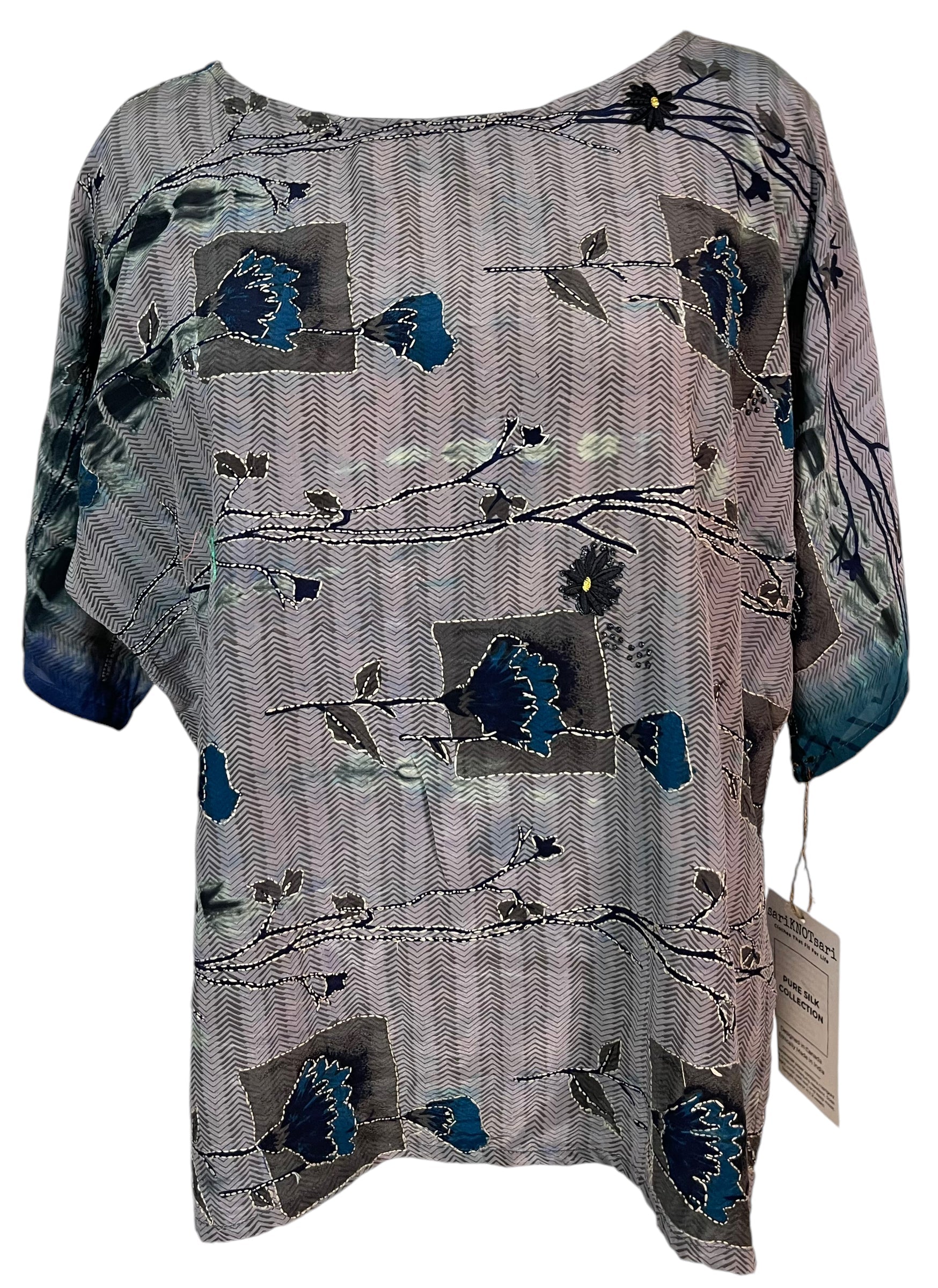 FINAL SALE PRC5896 Avatar Pure Silk Side Slit Top