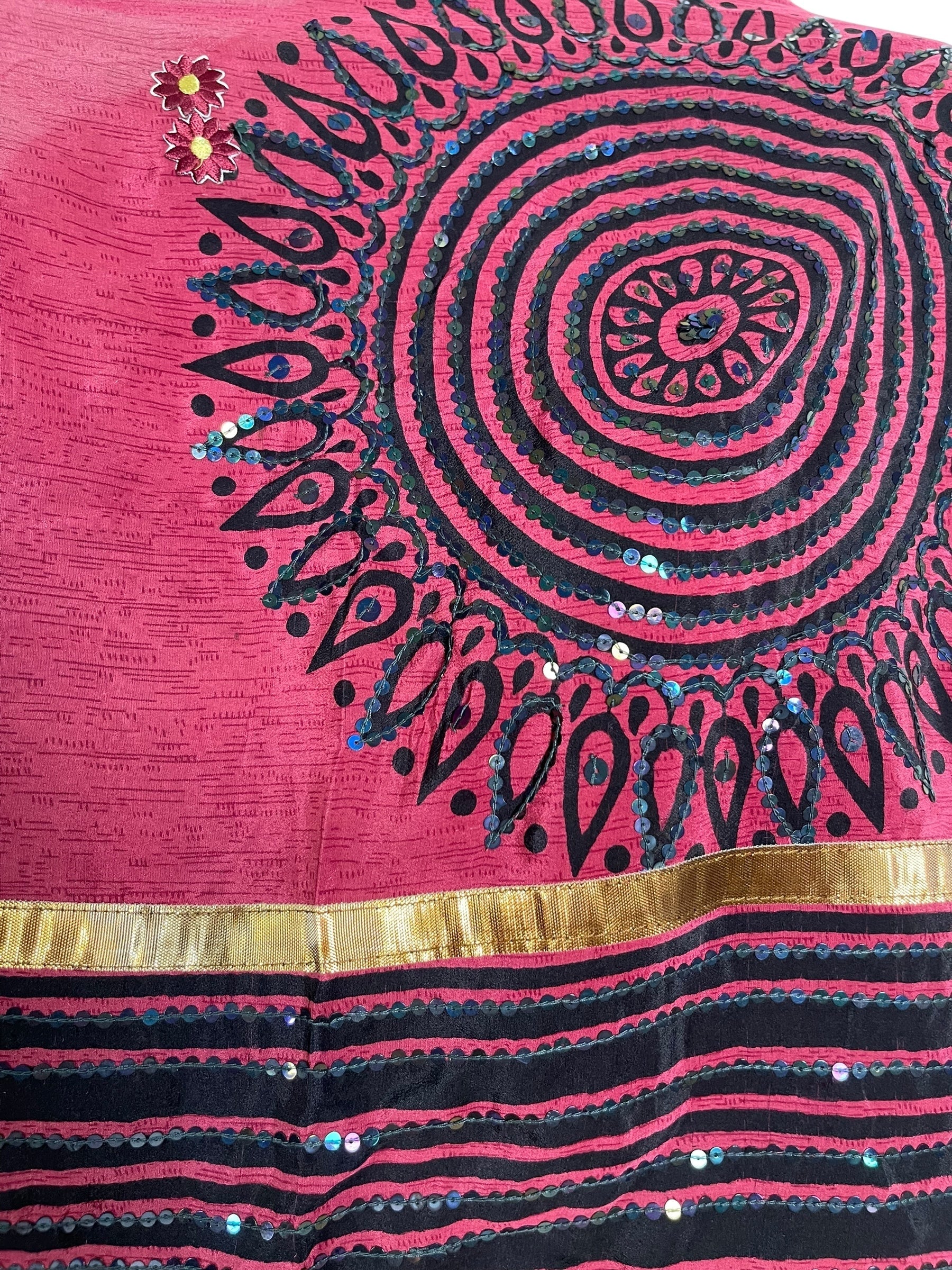 PRC6759 Avatar Long Pure Silk Kimono Sleeved Duster with Belt