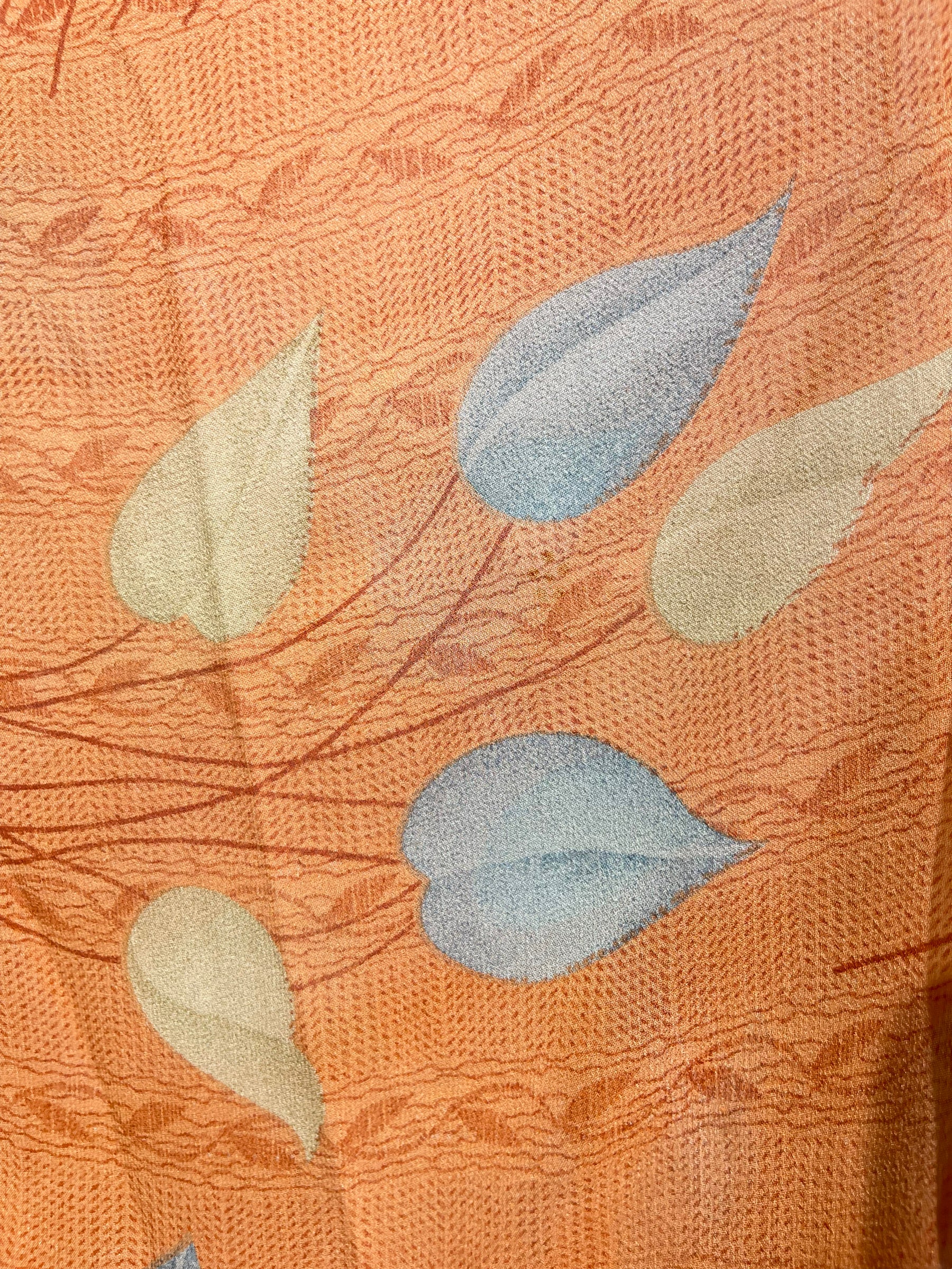 FINAL SALE PRG4949 Sheer Avatar Long Pure Silk Kimono Sleeved Duster with Belt