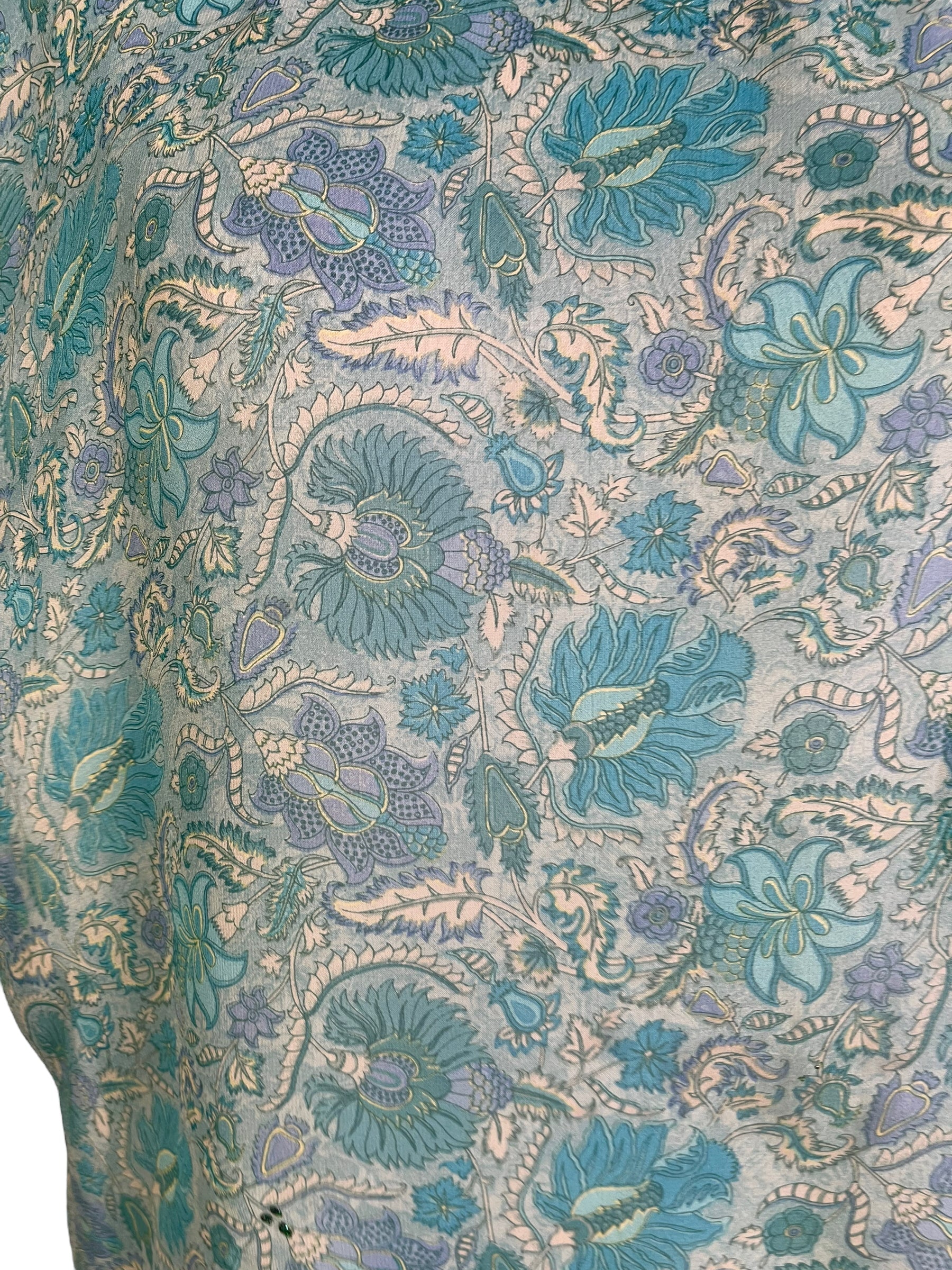 PRG6320 Sheer Avatar Pure Silk Side Slit Top