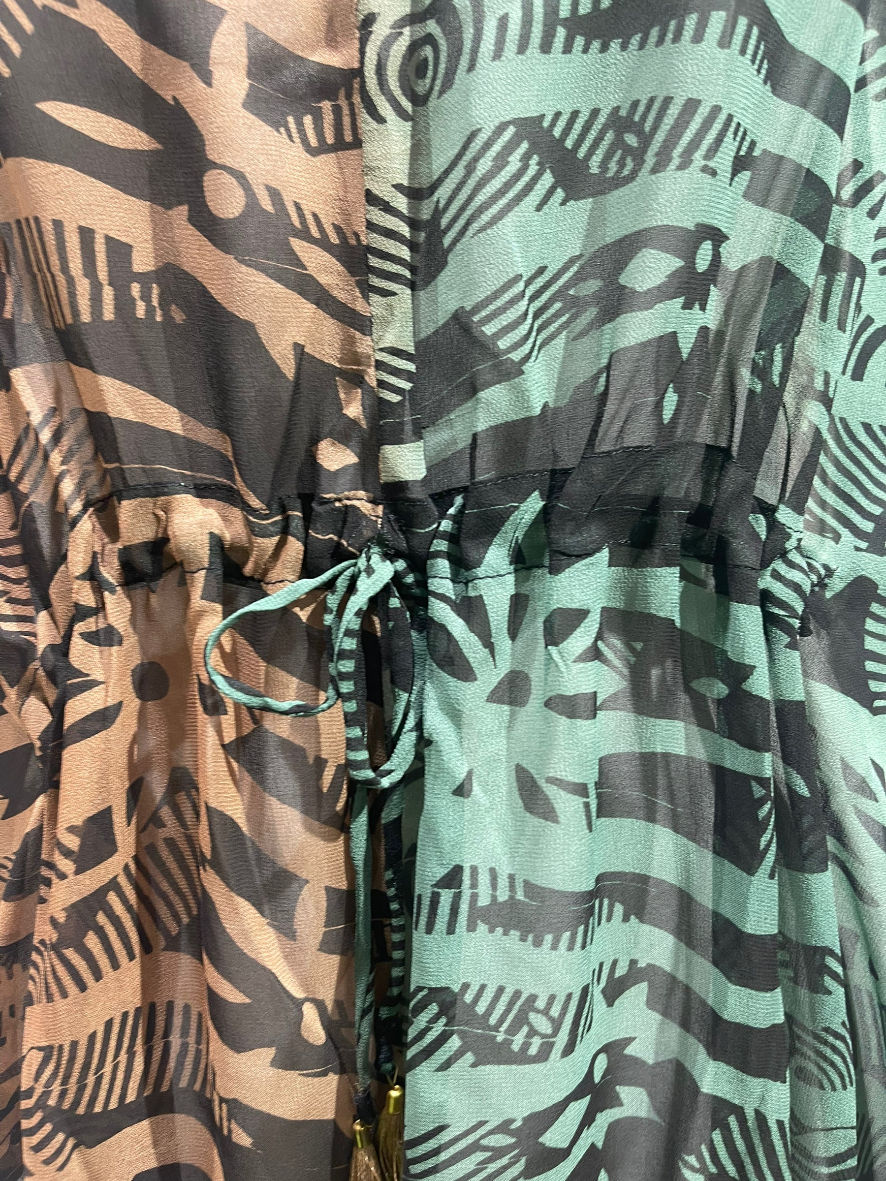 FINAL SALE PRG5684 Sheer Avatar Pure Silk Maxi Kaftan