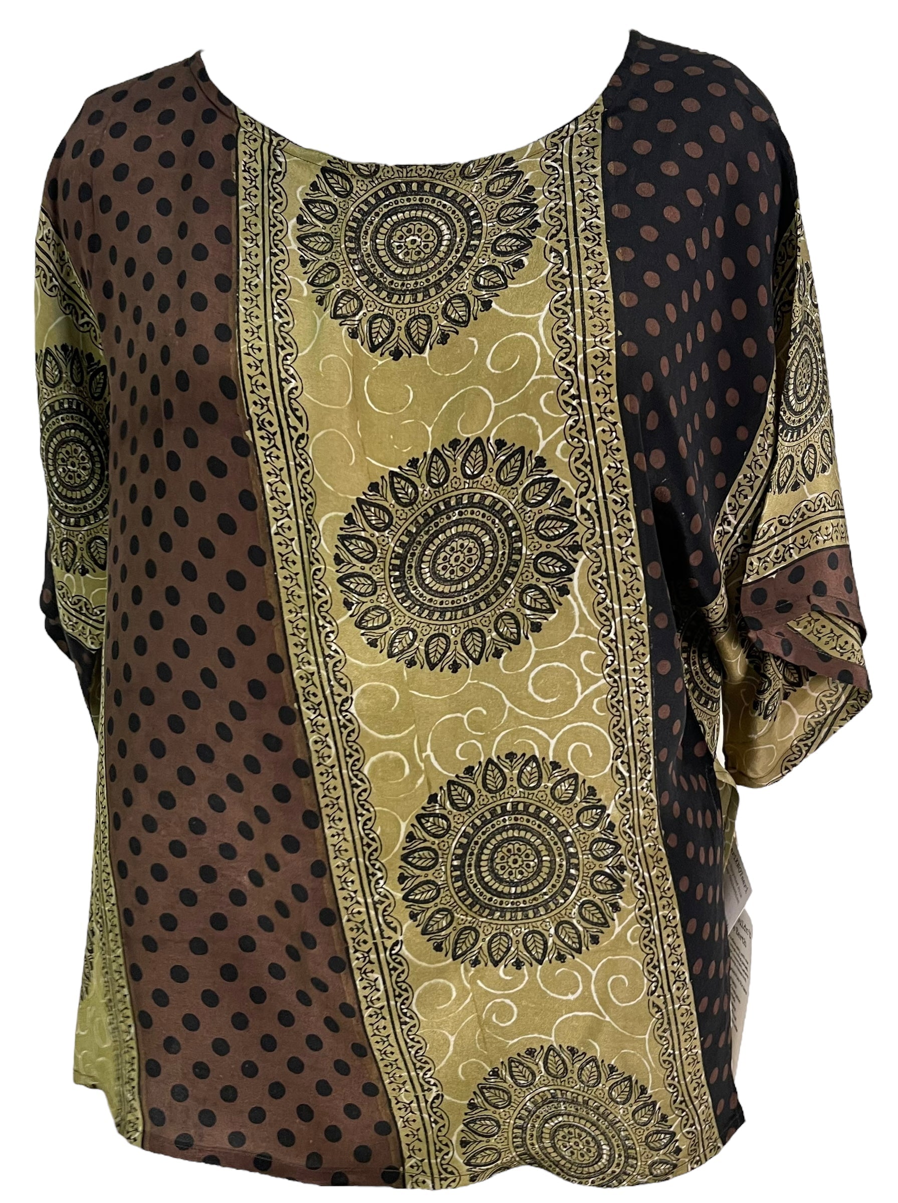 PRC6505 Avatar Pure Silk Side Slit Top