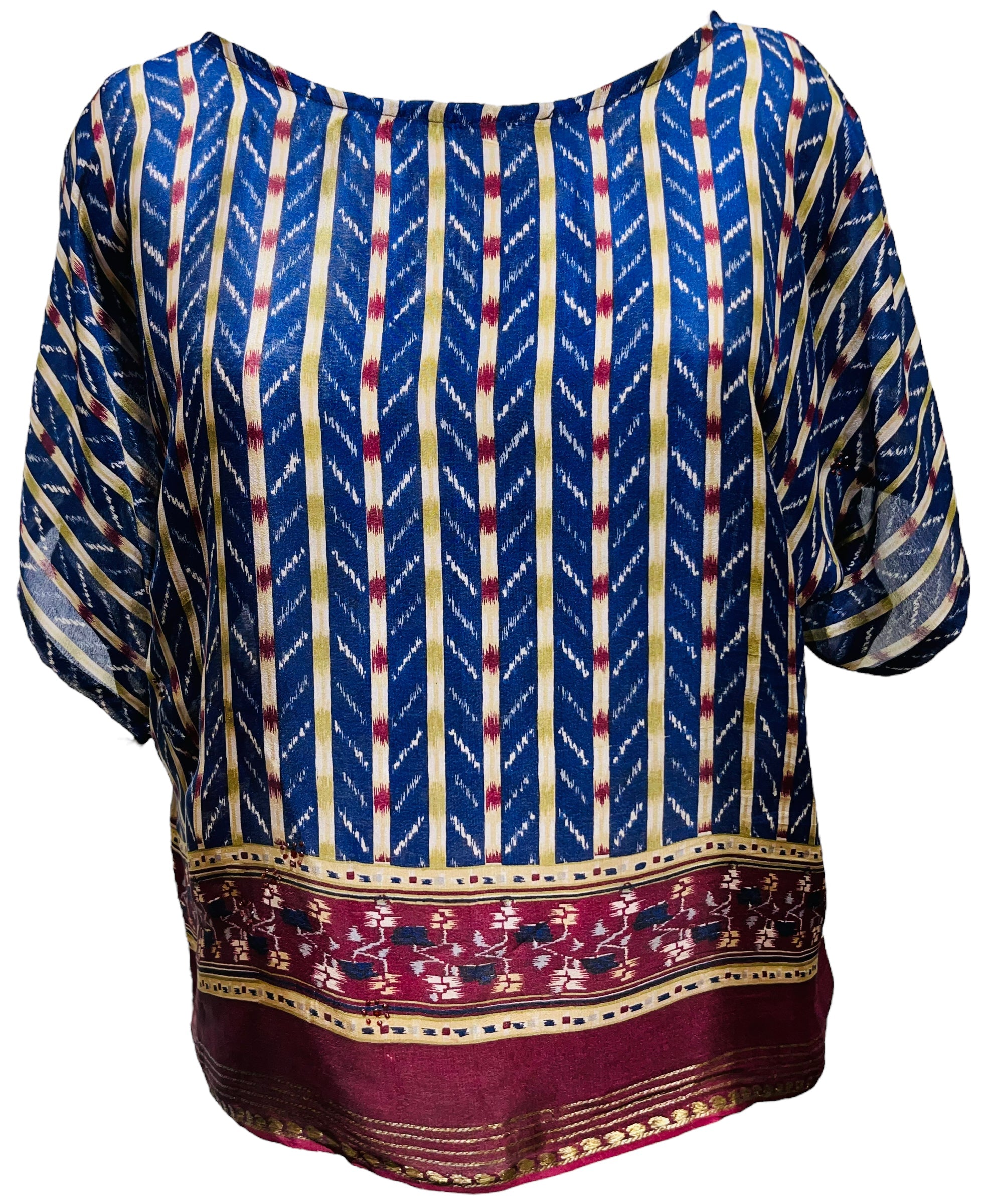 FINAL SALE PRC3143 Avatar Pure Silk Boxy Top