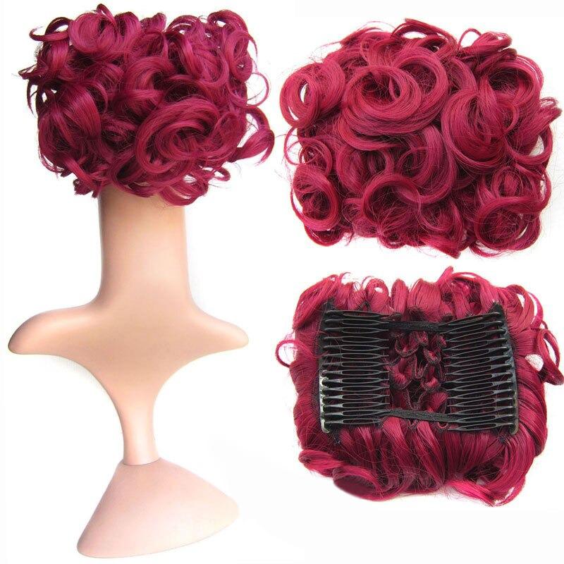 Messy Curly Bun Extensions with Soft Comb Clips – Instant Volume for All Hair Types