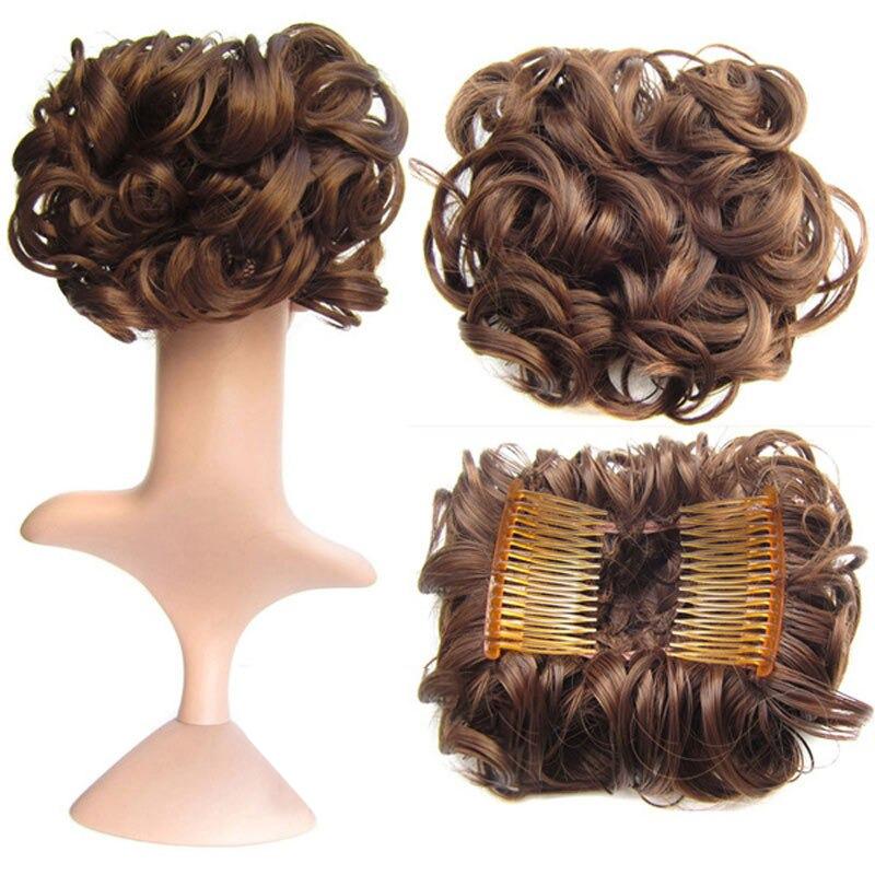 Messy Curly Bun Extensions with Soft Comb Clips – Instant Volume for All Hair Types