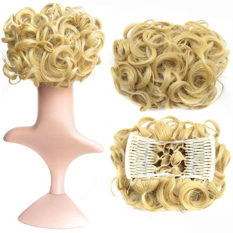 Messy Curly Bun Extensions with Soft Comb Clips – Instant Volume for All Hair Types