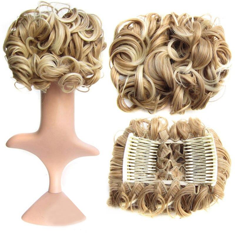 Messy Curly Bun Extensions with Soft Comb Clips – Instant Volume for All Hair Types