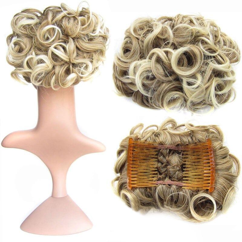 Messy Curly Bun Extensions with Soft Comb Clips – Instant Volume for All Hair Types