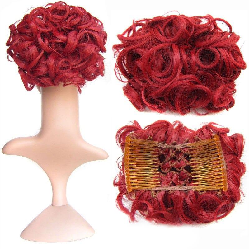 Messy Curly Bun Extensions with Soft Comb Clips – Instant Volume for All Hair Types