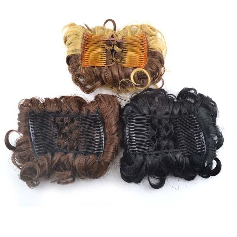 Messy Curly Bun Extensions with Soft Comb Clips – Instant Volume for All Hair Types