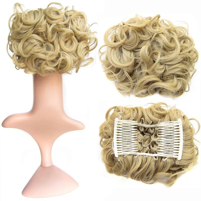 Messy Curly Bun Extensions with Soft Comb Clips – Instant Volume for All Hair Types