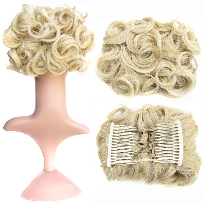 Messy Curly Bun Extensions with Soft Comb Clips – Instant Volume for All Hair Types