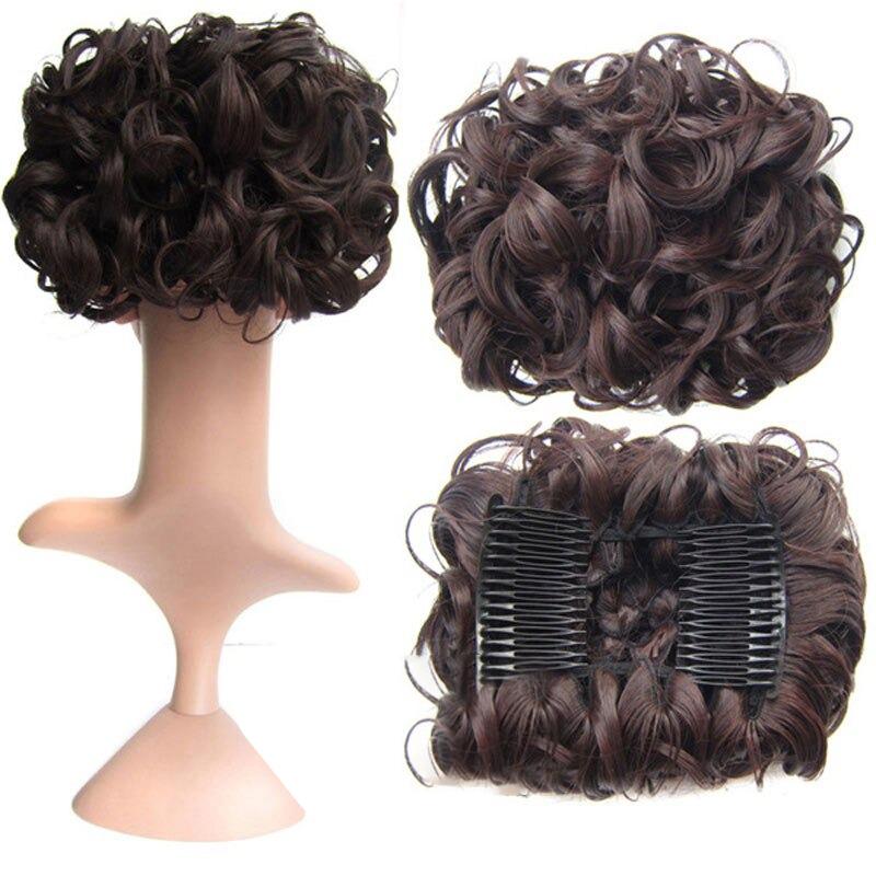 Messy Curly Bun Extensions with Soft Comb Clips – Instant Volume for All Hair Types