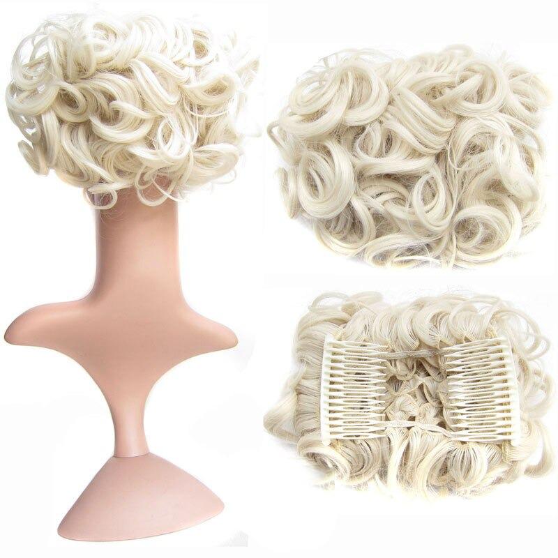 Messy Curly Bun Extensions with Soft Comb Clips – Instant Volume for All Hair Types
