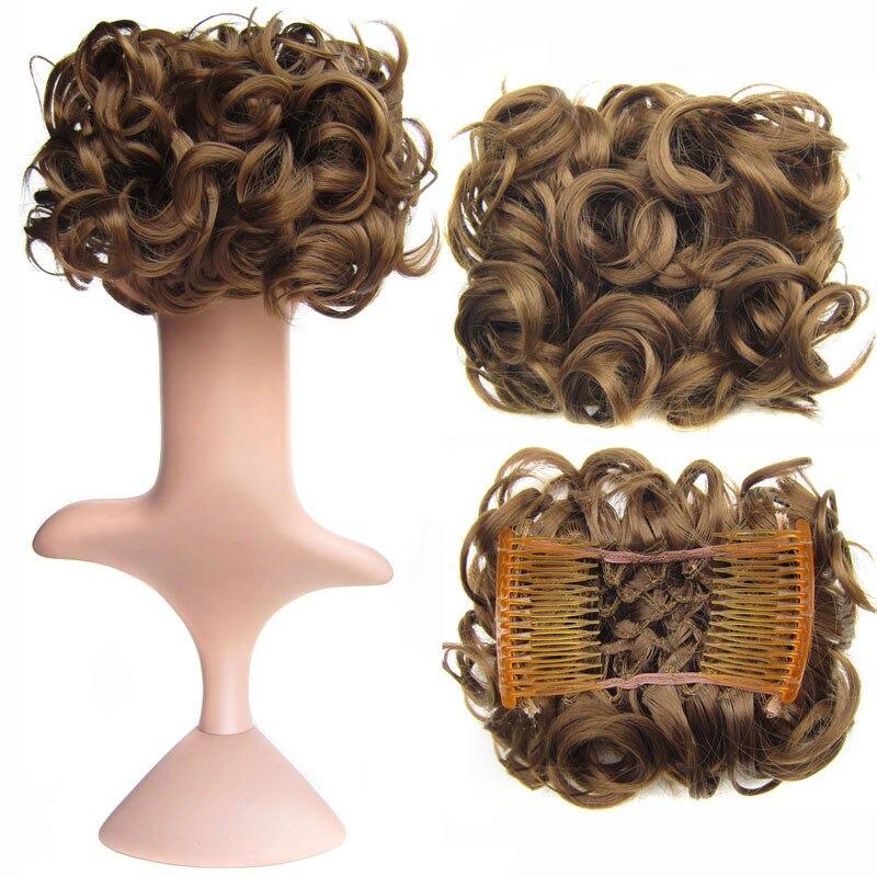 Messy Curly Bun Extensions with Soft Comb Clips – Instant Volume for All Hair Types