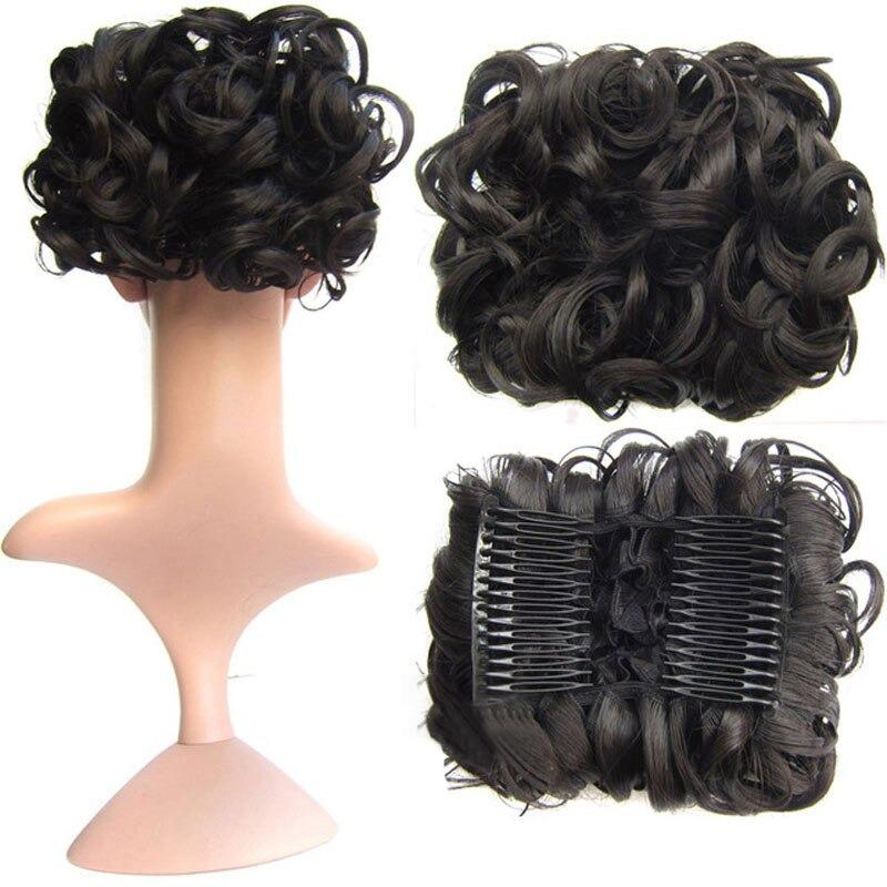 Messy Curly Bun Extensions with Soft Comb Clips – Instant Volume for All Hair Types