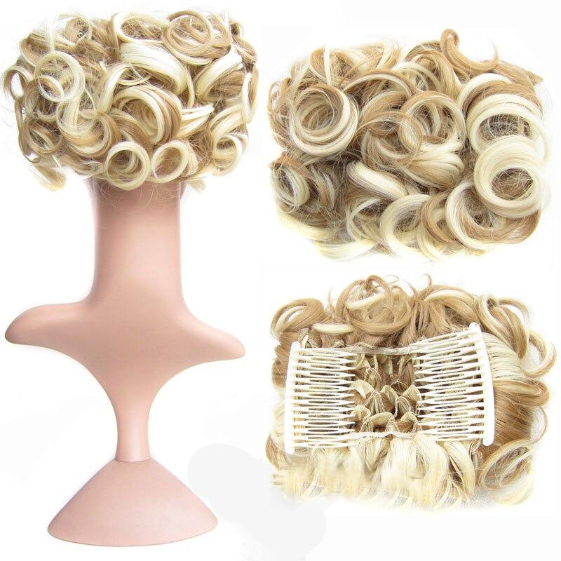 Messy Curly Bun Extensions with Soft Comb Clips – Instant Volume for All Hair Types