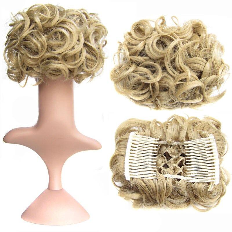 Messy Curly Bun Extensions with Soft Comb Clips – Instant Volume for All Hair Types