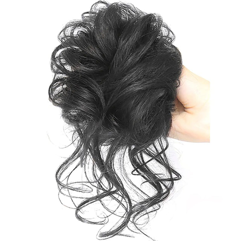 Messy Curly Hair Bun Extensions Scrunchie - Lightweight High-Temperature Fiber Hair Accessory for Effortless Styling