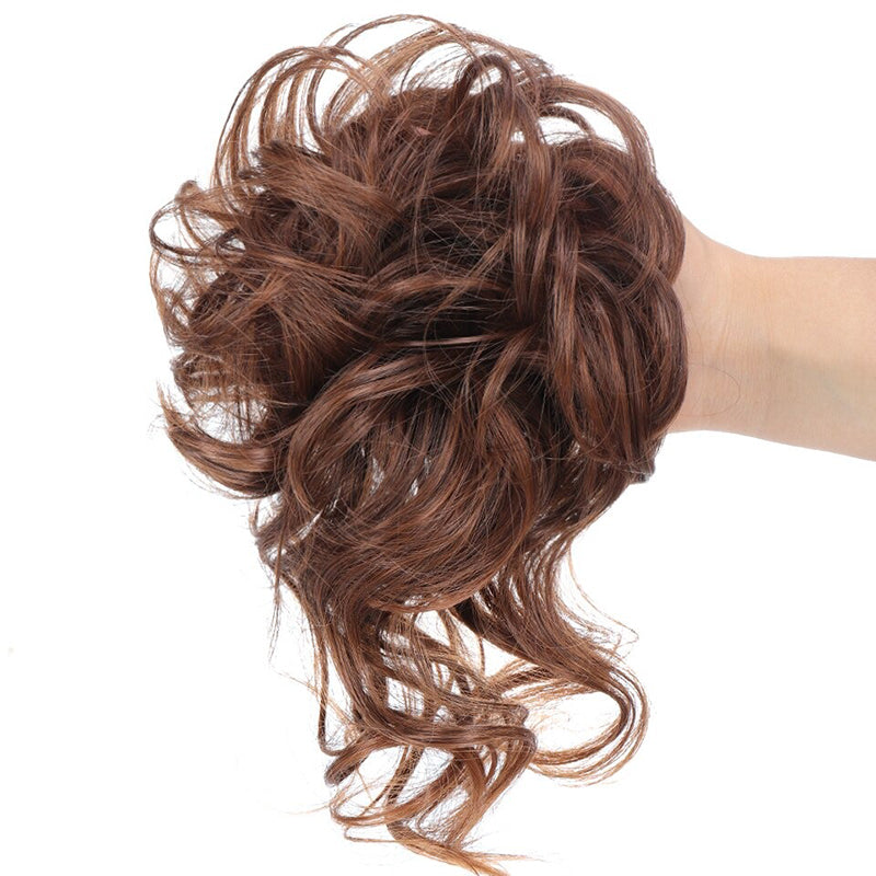 Messy Curly Hair Bun Extensions Scrunchie - Lightweight High-Temperature Fiber Hair Accessory for Effortless Styling