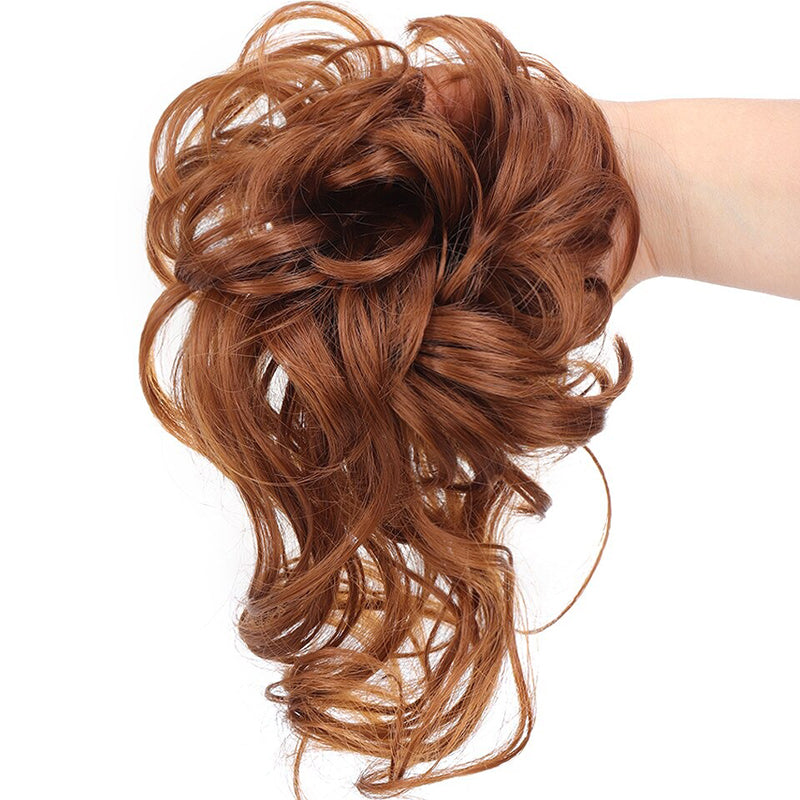 Messy Curly Hair Bun Extensions Scrunchie - Lightweight High-Temperature Fiber Hair Accessory for Effortless Styling