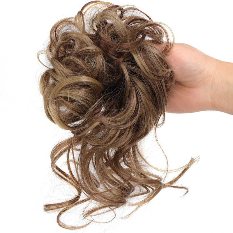 Messy Curly Hair Bun Extensions Scrunchie - Lightweight High-Temperature Fiber Hair Accessory for Effortless Styling
