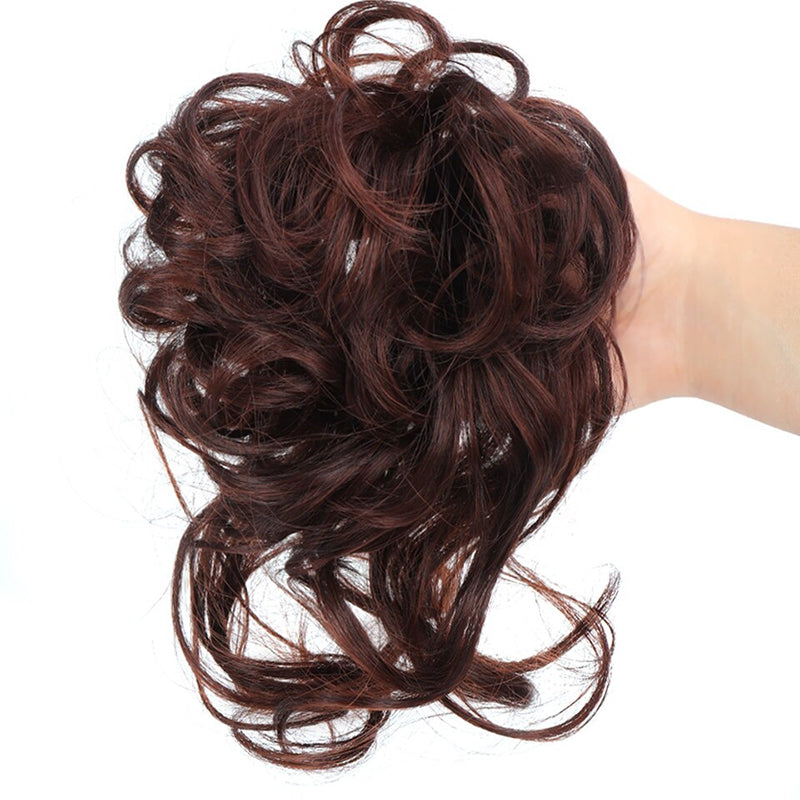 Messy Curly Hair Bun Extensions Scrunchie - Lightweight High-Temperature Fiber Hair Accessory for Effortless Styling